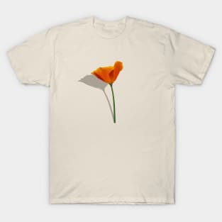 Low Poly Orange Poppy T-Shirt